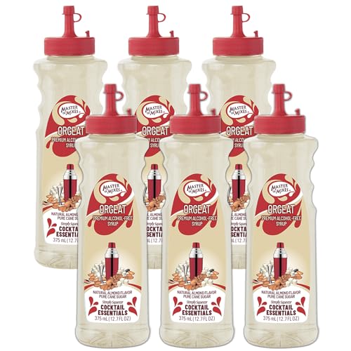 0810158582880 - MASTER MIX COCKTAIL ESSENTIALS 6 PACK ORGEAT SYRUP-375ML BOTTLE(12.7FLOZ)-MIXED PERFECT FOR BARTENDERS AND MIXOLOGISTS