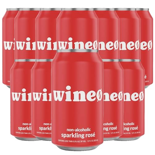 0810158583979 - WINEO NON - ALCOHOLIC ROSÉ WINE 12 PACK: REFRESHING SPARKLING DELIGHT - VEGAN & GLUTEN - FREE - NO ARTIFICIAL SWEETENERS - 12OZ CANS