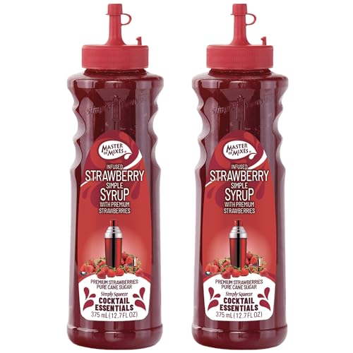 0810158586314 - MASTER OF MIXES COCKTAIL ESSENTIALS 2 PACK STRAWBERRY - 375ML BOTTLE (12.7FLOZ) - MIXER PERFECT FOR BARTENDERS AND MIXOLOGISTS