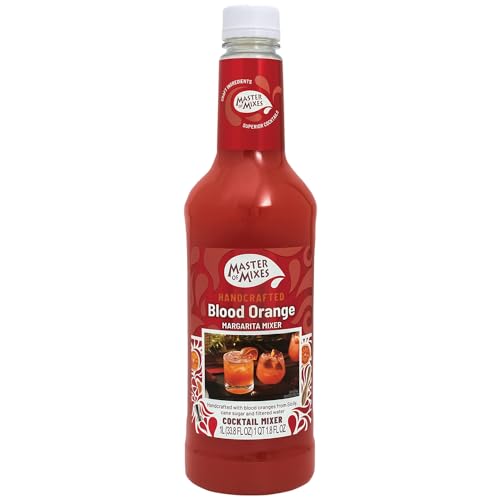 0810158586574 - MASTER OF MIXES BLOOD ORANGE MARGARITA MIX - READY TO USE - 1 LITER BOTTLE (33.8 FLOZ)-MIXER PERFECT FOR BARTENDERS AND MIXOLOGISTS