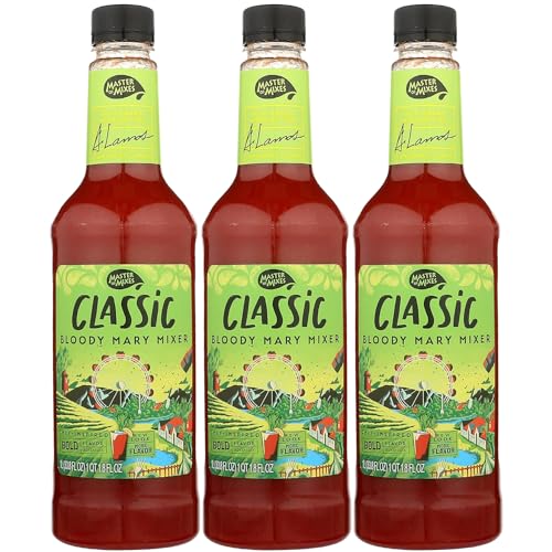 0810158586741 - MASTER OF MIXES 3 PACK BLOODY MARY CLASSIC - READY TO USE - 1 LITER BOTTLE (33.8 FL OZ)-MIXER PERFECT FOR BARTENDERS AND MIXOLOGISTS