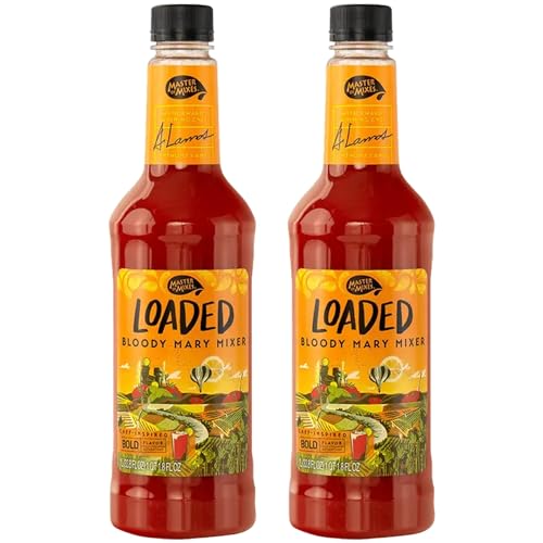 0810158586833 - MASTER OF MIXES 2 PACK BLOODY MARY LOADED - READY TO USE - 1 LITER BOTTLE (33.8 FL OZ)-MIXER PERFECT FOR BARTENDERS AND MIXOLOGISTS