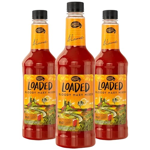 0810158586840 - MASTER OF MIXES 3 PACK BLOODY MARY LOADED - READY TO USE - 1 LITER BOTTLE (33.8 FL OZ)-MIXER PERFECT FOR BARTENDERS AND MIXOLOGISTS