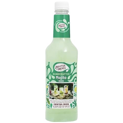 0810158587076 - MASTER OF MIXES MOJITO DRINK MIX - READY TO USE - 1 LITER BOTTLE (33.8 FL OZ) - MIXER PERFECT FOR BARTENDERS AND MIXOLOGISTS