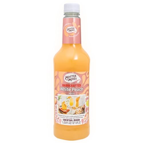 0810158587625 - MASTER OF MIXES WHITE PEACH DRINK MIX - READY TO USE – 1 LITER BOTTLE (33.8 FL OZ) - MIXER PERFECT FOR BARTENDERS AND MIXOLOGISTS