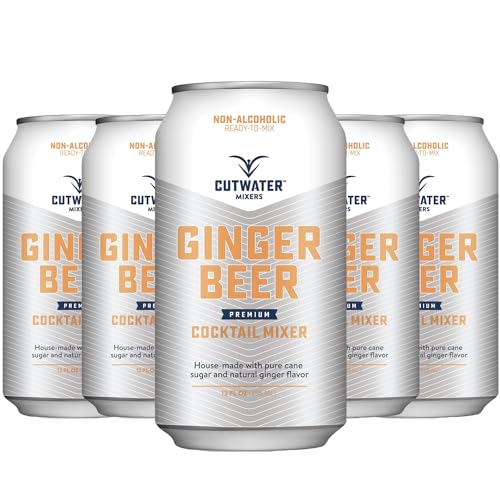 0810158587816 - CUTWATER NON-ALCOHOLIC GINGER BEER 5 PACK - 12OZ CANS - 110 CALORIES FAT-FREE - SODA MIXER FOR MOSCOW MULE, DARK N STORMY