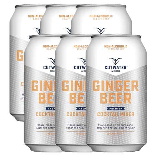 0810158587823 - CUTWATER NON-ALCOHOLIC GINGER BEER 6 PACK - 12OZ CANS - 110 CALORIES FAT-FREE - SODA MIXER FOR MOSCOW MULE, DARK N STORMY