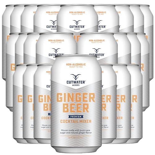 0810158587854 - CUTWATER NON-ALCOHOLIC GINGER BEER 24 PACK - 12OZ CANS - 110 CALORIES FAT-FREE - SODA MIXER FOR MOSCOW MULE, DARK N STORMY