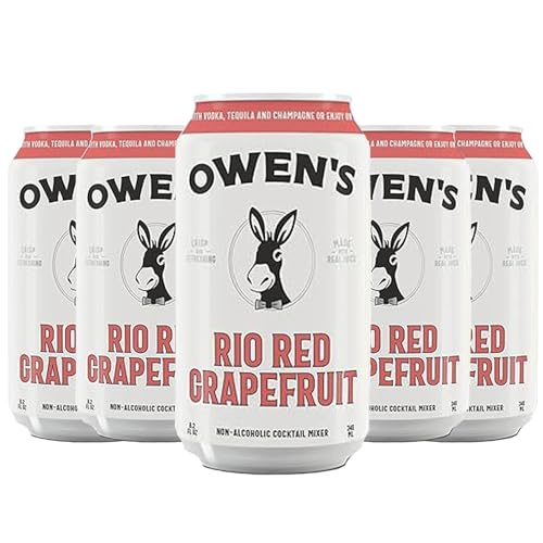 0810164200457 - OWEN’S CRAFT MIXERS | RIO RED GRAPEFRUIT 5 PACK | HANDCRAFTED IN THE USA WITH PREMIUM INGREDIENTS | VEGAN & GLUTEN-FREE SODA MOCKTAIL AND COCKTAIL MIXER