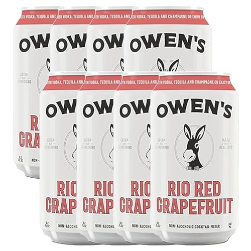 0810164200464 - OWEN’S CRAFT MIXERS | RIO RED GRAPEFRUIT 8 PACK | HANDCRAFTED IN THE USA WITH PREMIUM INGREDIENTS | VEGAN & GLUTEN-FREE SODA MOCKTAIL AND COCKTAIL MIXER