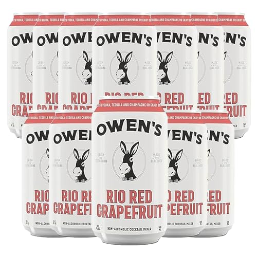 0810164200488 - OWEN’S CRAFT MIXERS | RIO RED GRAPEFRUIT 12 PACK | HANDCRAFTED IN THE USA WITH PREMIUM INGREDIENTS | VEGAN & GLUTEN-FREE SODA MOCKTAIL AND COCKTAIL MIXER