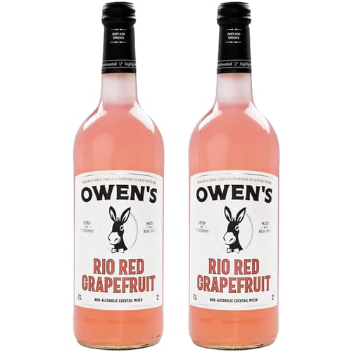 0810164201232 - OWEN’S CRAFT MIXERS | RIO RED GRAPEFRUIT 2 PACK 750ML | HANDCRAFTED IN THE USA WITH PREMIUM INGREDIENTS | VEGAN & GLUTEN-FREE SODA MOCKTAIL AND COCKTAIL MIXER
