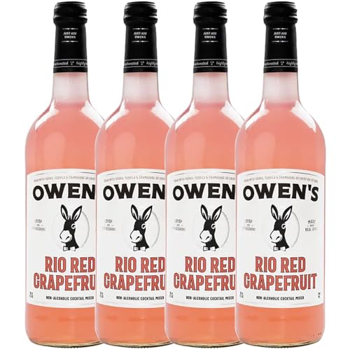 0810164201249 - OWEN’S CRAFT MIXERS | RIO RED GRAPEFRUIT 4 PACK 750ML | HANDCRAFTED IN THE USA WITH PREMIUM INGREDIENTS | VEGAN & GLUTEN-FREE SODA MOCKTAIL AND COCKTAIL MIXER