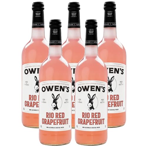 0810164201256 - OWEN’S CRAFT MIXERS | RIO RED GRAPEFRUIT 5 PACK 750ML | HANDCRAFTED IN THE USA WITH PREMIUM INGREDIENTS | VEGAN & GLUTEN-FREE SODA MOCKTAIL AND COCKTAIL MIXER