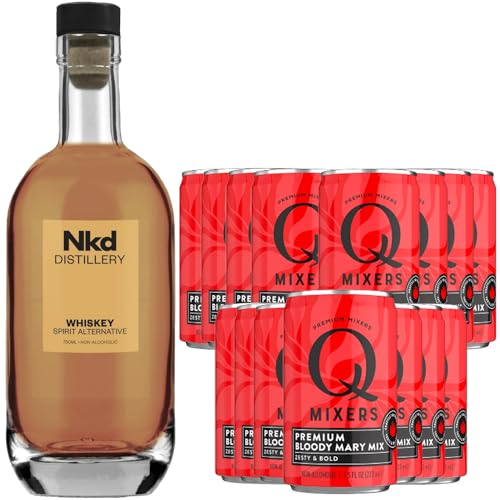 0810164204189 - NKD DISTILLERY WHISKEY ALTERNATIVE PREMIUM NON-ALCOHOLIC SPIRIT - ZERO ALCOHOL - WITH Q MIXERS BLOODY MARY