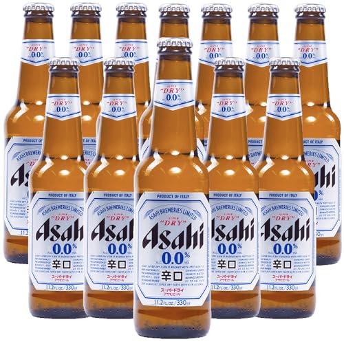 0810164204998 - ASAHI 12 PACK SUPER DRY 0.0% ALCOHOL FREE LAGER | 12OZ BOTTLES | ZERO ALCOHOL BEER | MADE IN JAPAN