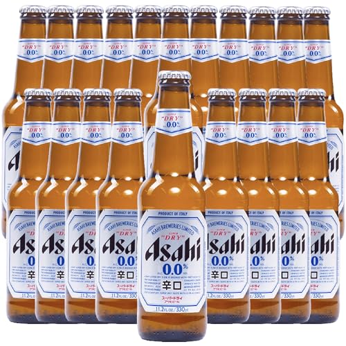 0810164205018 - ASAHI 20 PACK SUPER DRY 0.0% ALCOHOL FREE LAGER | 12OZ BOTTLES | ZERO ALCOHOL BEER | MADE IN JAPAN