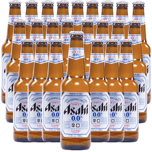 0810164205025 - ASAHI 24 PACK SUPER DRY 0.0% ALCOHOL FREE LAGER | 12OZ BOTTLES | ZERO ALCOHOL BEER | MADE IN JAPAN