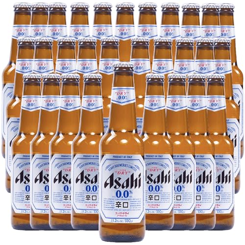 0810164205032 - ASAHI 30 PACK SUPER DRY 0.0% ALCOHOL FREE LAGER | 12OZ BOTTLES | ZERO ALCOHOL BEER | MADE IN JAPAN