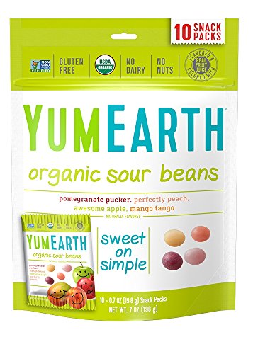 0810165015784 - YUMEARTH NATURALS, SOUR JELLY BEANS, 10 SNACK PACKS, 20 G EACH