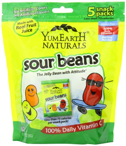 0810165016255 - YUMEARTH NATURAL SOUR JELLY BEANS, 5 COUNT, NET WT. 3.5 OZ.