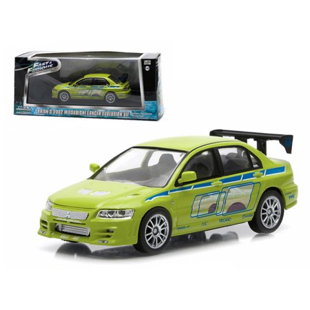 0810166017800 - BRIAN'S 2002 MITSUBISHI LANCER EVOLUTION VII THE FAST AND THE FURIOUS MOVIE 1/43 BY GREENLIGHT 86209