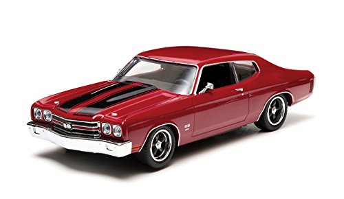 0810166017879 - GREENLIGHT FAST AND FURIOUS 1970 CHEVY CHEVELLE SS RED WITH BLACK STRIPES VEHICLE (1:43 SCALE)