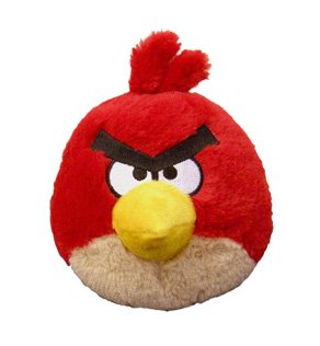 0810284018710 - SWADDLEDESIGNS SD-814R ANGRY BIRD PLUSH TOY-RED