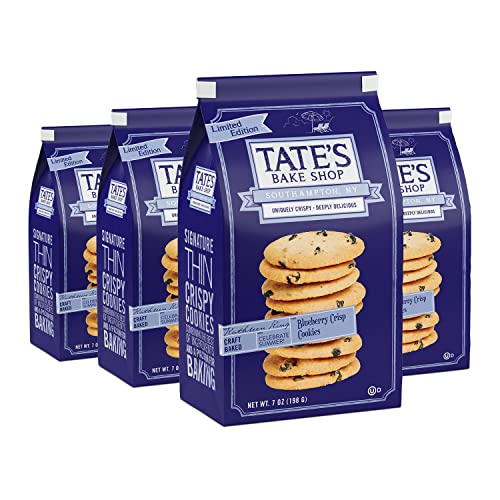 0810291005222 - TATES BAKE SHOP TATE’S BAKE SHOP BLUEBERRY CRISP COOKIES, LIMITED EDITION, 4 - 7 OZ BAGS, BLUEBERRY, 4COUNT