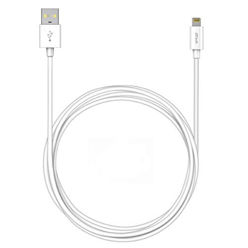 0810298027357 - LIGHTNING CABLE, JETECH 6.5FT APPLE CERTIFIED USB SYNC AND CHARGING LIGHTNING CABLE FOR IPHONE 6/6S/5/5S/5C, IPAD 4, IPAD AIR 1/2, IPAD MINI, IPAD PRO (WHITE)