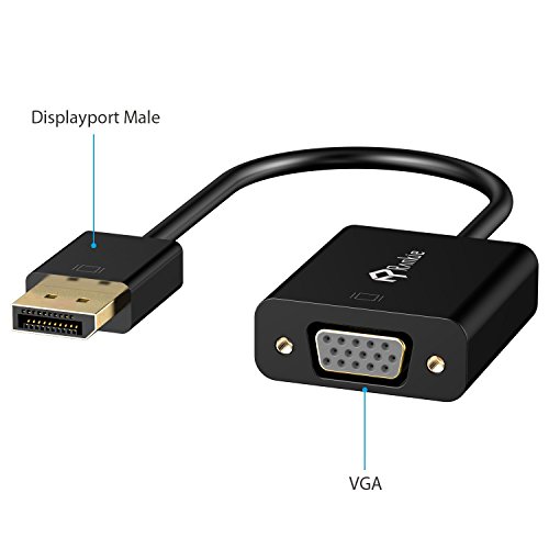 0810298028897 - DP TO VGA, RANKIE® GOLD PLATED DISPLAYPORT DP TO VGA MALE TO FEMALE ADAPTER CONVERTER