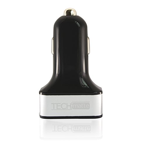 0810357021616 - CAR CHARGER, TECHMATTE 3 PORT HIGH-SPEED 7.2A 36W USB CAR CHARGER AUTO ADAPTER FOR SAMSUNG GALAXY S6 AND S6 EDGE, APPLE IPHONE 6 6 PLUS 5S 5C 5 4S 4, GALAXY S5 S4 NOTE 4, APPLE IPAD AIR MINI 2 (BLACK)