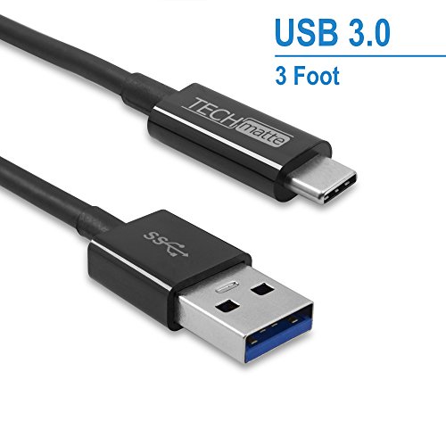 0810357022514 - USB TYPE C CABLE (3FT), TECHMATTE USB 3.0 TYPE C TO TYPE A (USB-C TO USB) CABLE FOR NEXUS 5X, 6P, LG G5 (3 FOOT, BLACK)