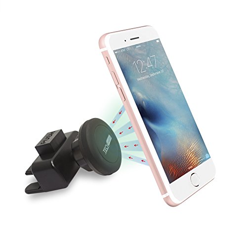 0810357023061 - CAR MOUNT TECHMATTE MAGGRIP MINI CD MAGNETIC CAR MOUNT HOLDER FOR SMARTPHONES INCLUDING IPHONE 6, 6S, GALAXY S7, S7 EDGE, S6, S6 EDGE, LGG5 - BLACK