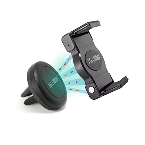 0810357023177 - TECHMATTE MAGGRIP AIR VENT MAGNETIC UNIVERSAL CAR MOUNT WITH MAGGRIP HOLDER/CRADLE BUNDLE FOR SMARTPHONES INCLUDING IPHONE 6, 6S, GALAXY S7, S6 EDGE, G5 - BLACK