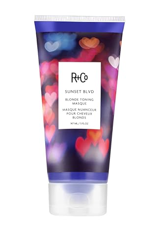 0810374028810 - R+CO SUNSET BLVD BLONDE TONING MASQUE | CORRECTS BLONDE HUES + PREVENTS FADING HAIR COLOR + NOURISHES | VEGAN + CRUELTY-FREE | 5 OZ