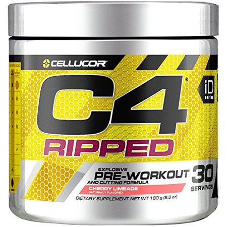0810390025312 - CELLUCOR C4 RIPPED PREWORKOUT THERMOGENIC FAT BURNER POWDER, PREWORKOUT ENERGY, WEIGHT LOSS, 30 SERVINGS, CHERRY LIMEADE