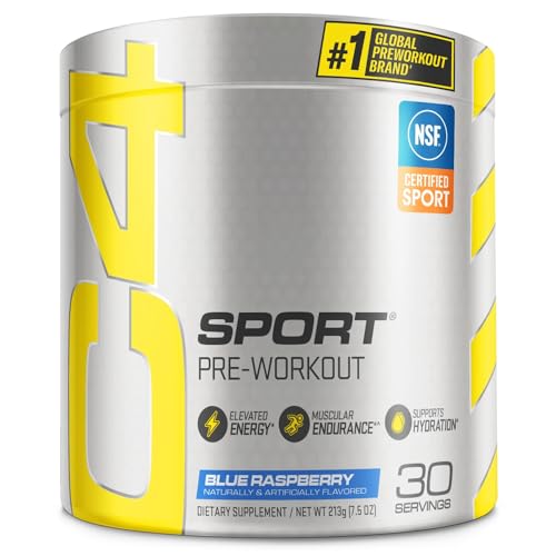 0810390029198 - C4 SPORT PRE WORKOUT POWDER BLUE RASPBERRY - PRE WORKOUT ENERGY WITH 3G + 135MG CAFFEINE AND BETA-ALANINE PERFORMANCE BLEND - NSF CERTIFIED FOR SPORT | 30 SERVINGS