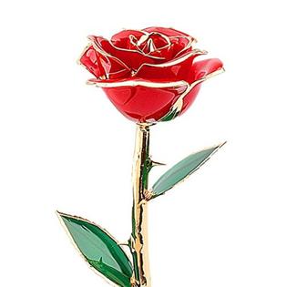 0810391011109 - ZJCHAO SINGLE 24K GOLD REAL ROSE, RED