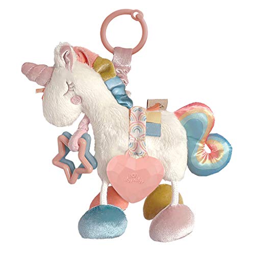 0810434034256 - ITZY RITZY LINK & LOVE TOY FOR STROLLER, CAR SEAT OR ACTIVITY GYM, UNICORN