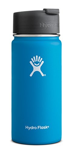 0810497022221 - HYDRO FLASK 16 OZ VACUUM INSULATED STAINLESS STEEL WATER BOTTLE, WIDE MOUTH W/HYDRO FLIP CAP, PACIFIC