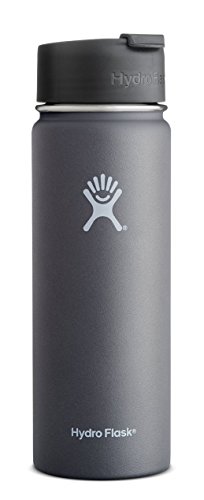 0810497022382 - HYDRO FLASK 20 OZ VACUUM INSULATED STAINLESS STEEL WATER BOTTLE, WIDE MOUTH W/HYDRO FLIP CAP, GRAPHITE