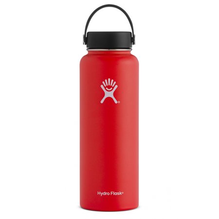 0810497022597 - HYDRO FLASK 40 OZ VACUUM INSULATED STAINLESS STEEL WATER BOTTLE, WIDE MOUTH W/FLEX CAP, LAVA