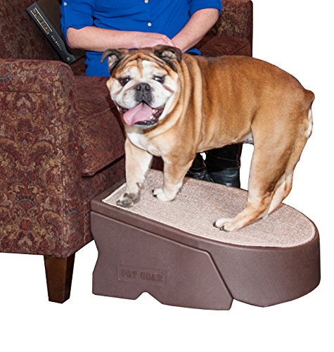 0810684001848 - PET GEAR STRAMP STAIR AND RAMP COMBINATION, DOG/CAT EASY STEP, LIGHTWEIGHT/PORTABLE, STURDY, EXTRA WIDE, GENTLER SLOPED - CHOCOLATE