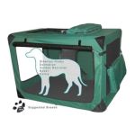 0810684004764 - GENERATION II DELUXE PORTABLE SOFT DOG CRATE IN MOSS GREEN LARGE 42 IN