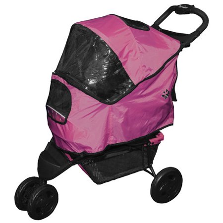 0810684004863 - WEATHER COVER FOR SPECIAL EDITION PET STROLLER FOR CATS AND DOGS RASPBERRY