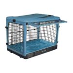 0810684005648 - THE OTHER DOOR STEEL CRATE WITH PLUSH PAD OCEAN BLUE PG5927BOB