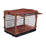 0810684005723 - DELUXE STEEL DOG CRATE IN RUST SIZE LARGE 28 H X 28 W X 42 L 27 IN