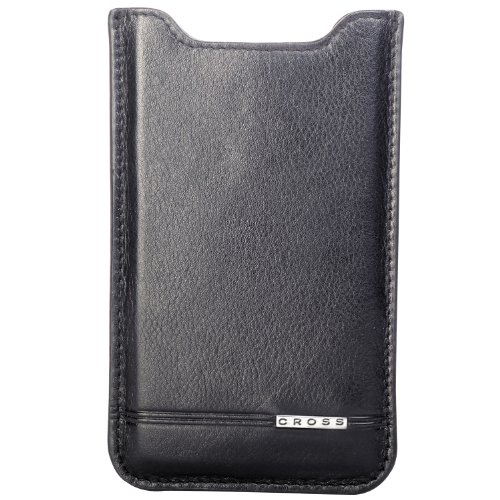 0810709020090 - CROSS MEN GENUINE LEATHER IPHONE CASE APPLE ICON LICENSE APPROVED - BLACK(AC018135-1)