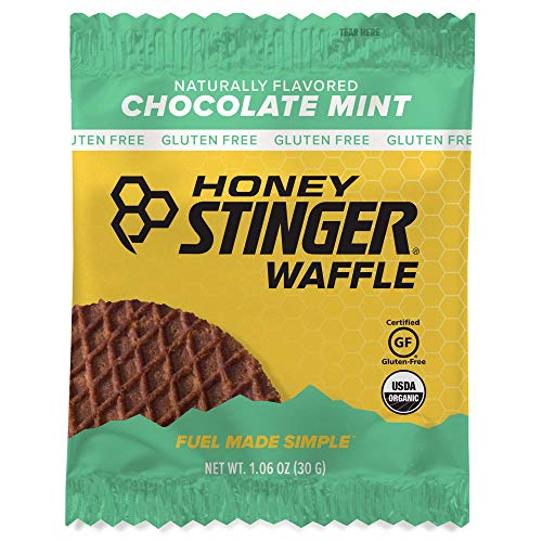 0810815021820 - HONEY STINGER ORGANIC GLUTEN FREE WAFFLE, CHOCOLATE MINT, SPORTS NUTRITION, 1.06 OUNCE (16 COUNT)